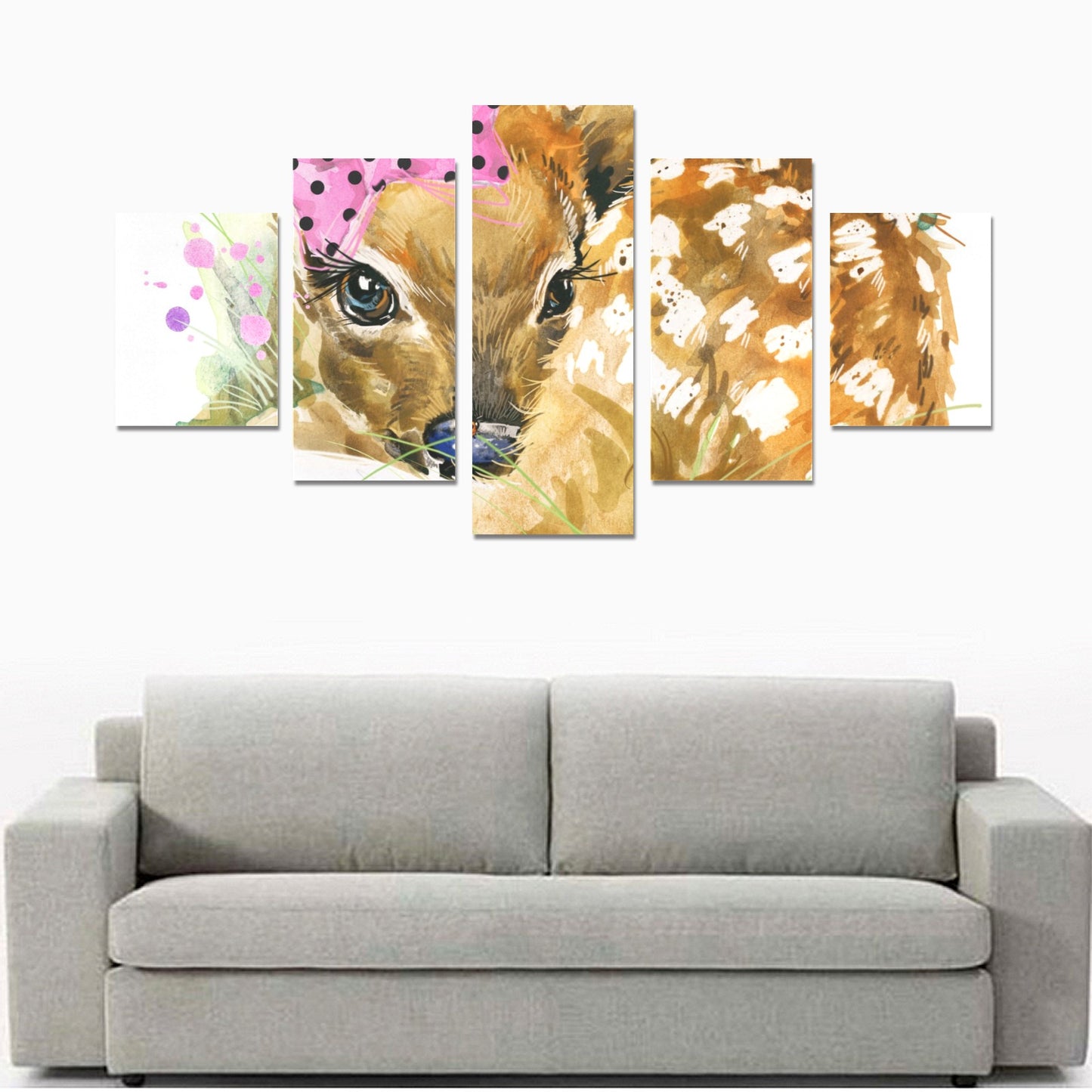 Canvas Wall Art Prints (No Frame) 5-Pieces/Set B