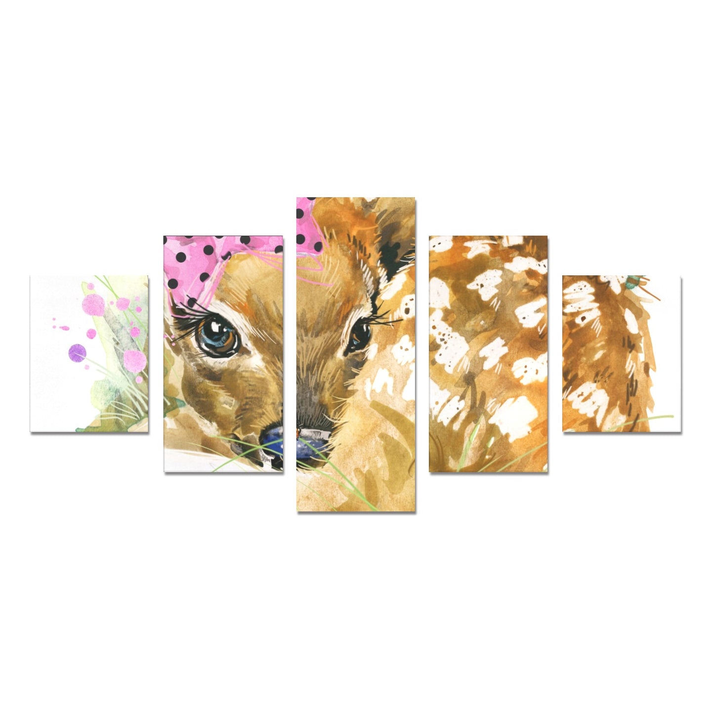 Canvas Wall Art Prints (No Frame) 5-Pieces/Set B