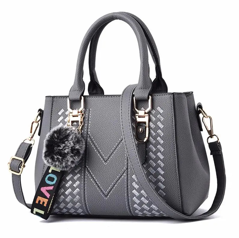 Women's Leather Handbags, Embroidered Hand Bag