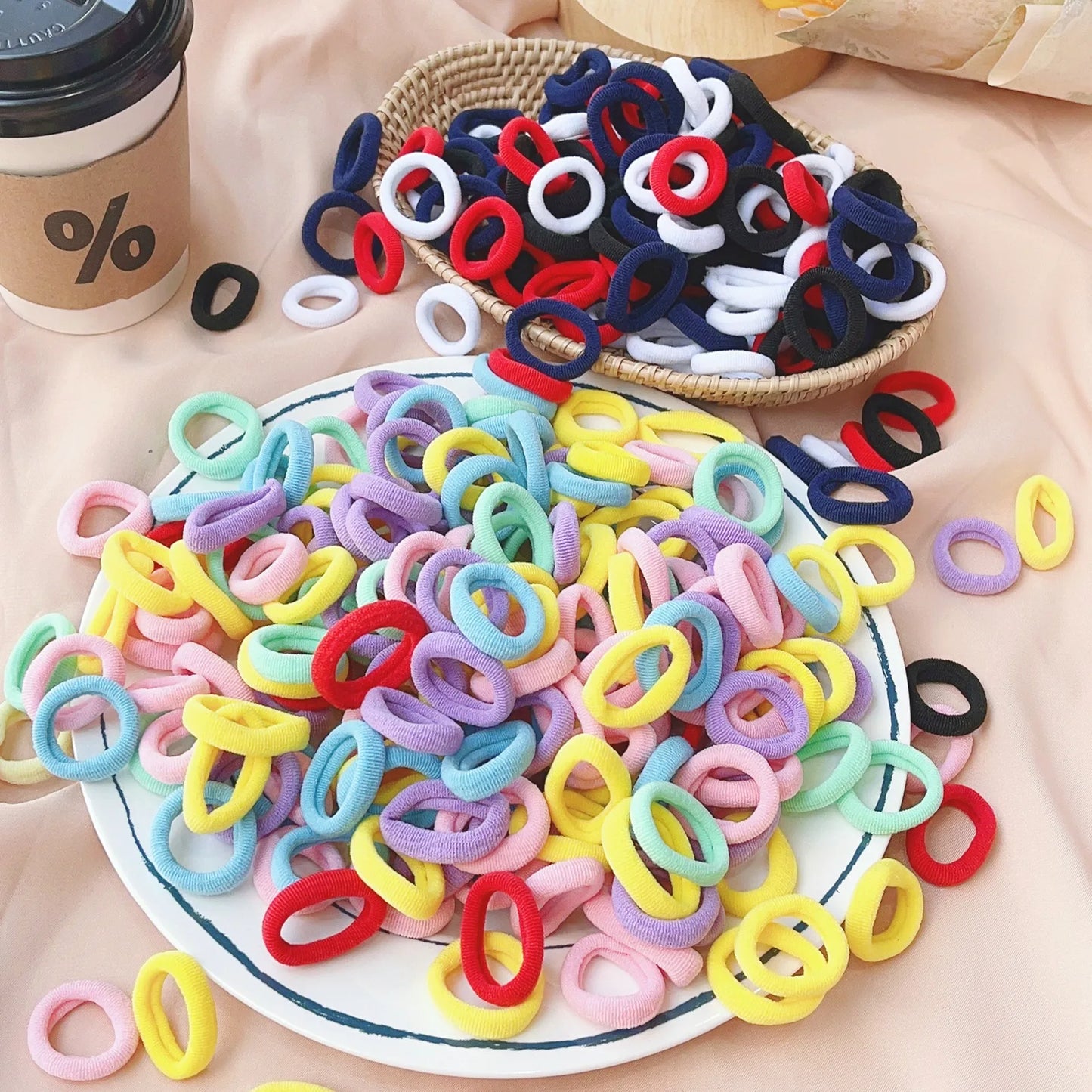 20/50pcsKids elastic hair bands scrunchie accessories set